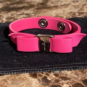 Ferragamo leather bracelet.